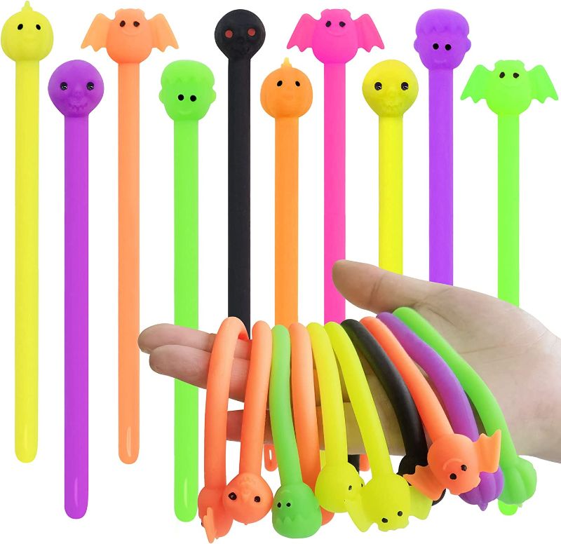 Photo 1 of 24 Pack Halloween Stretchy Strings Toy Pack,Toys Great for Kids Students Treat Bags Gifts Stress Relief Party Favors (Halloween)
