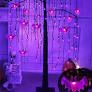 Photo 1 of 4 Feet Halloween Tree with Timer 84 LED Purple Lights