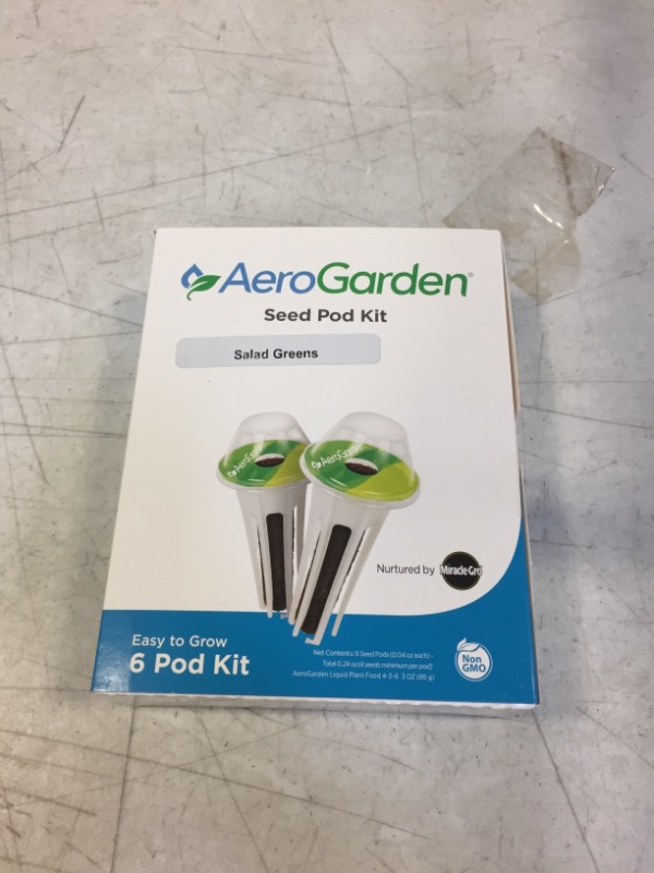 Photo 2 of Aerogarden Salad Greens Seed Pod Kit with Red and Green Leaf, Romaine and Butter Head Lettuce, Liquid Plant Food and Growing Guide (6-Pod)
