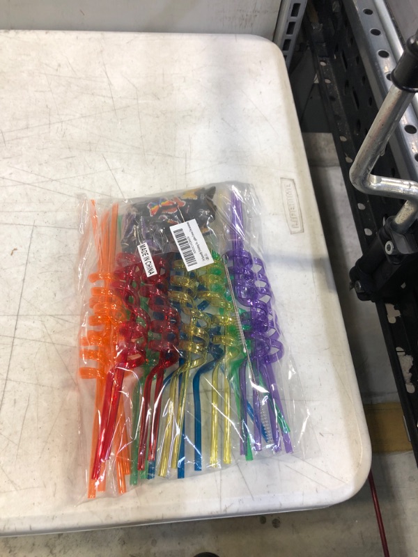 Photo 1 of 24 PC BUTTERFLY PLASTIC STRAWS 