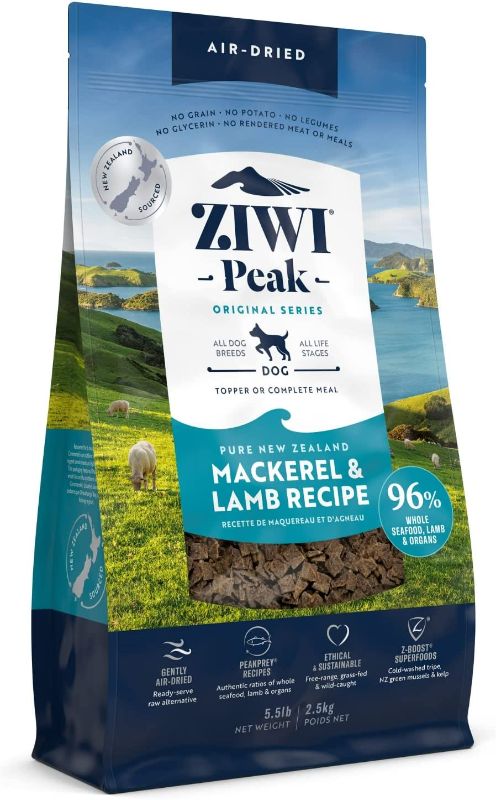 Photo 1 of ZIWI Peak Air-Dried Dog Food – All Natural, High Protein, Grain Free and Limited Ingredient with Superfoods (Mackerel and Lamb, 5.5 lb) ( 11/10/2023)
