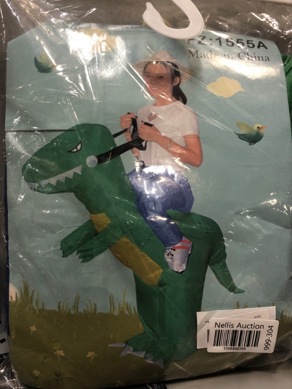 Photo 2 of  Halloween Inflatable Dinosaur Costume, Riding Dinosaur Halloween Costumes, Funny Blow Up Costume (Dinosaur)