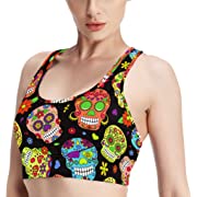 Photo 1 of CBBYY Women's Sports Bras Sugar Skull Padded Yoga Bras Sz XL