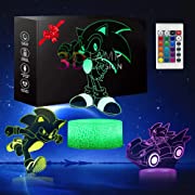 Photo 1 of 3D Anime Night Light -LED Illusion Lamp 3 Patterns and 16 Color Change Decor