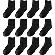 Photo 1 of Aroveea Baby Socks 5-7 Years Old Black 12 Pack for Toddler Boys and Girls 5-7 yo