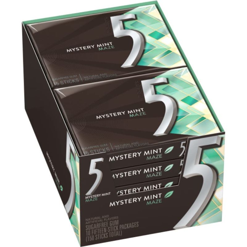 Photo 1 of 5 Gum Sweet Mint Sugarfree Gum, 15 Piece (10 Packs) ( EXP: 03/01/2023) 
