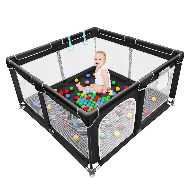 Photo 1 of LIAMST Baby Playpen , Baby Playpen for Toddler, Baby Playard, Playpen for Babies with Gate , Indoor & Outdoor Playard for Kids Activity Center?Sturdy Play Yard with Soft Breathable Mesh
