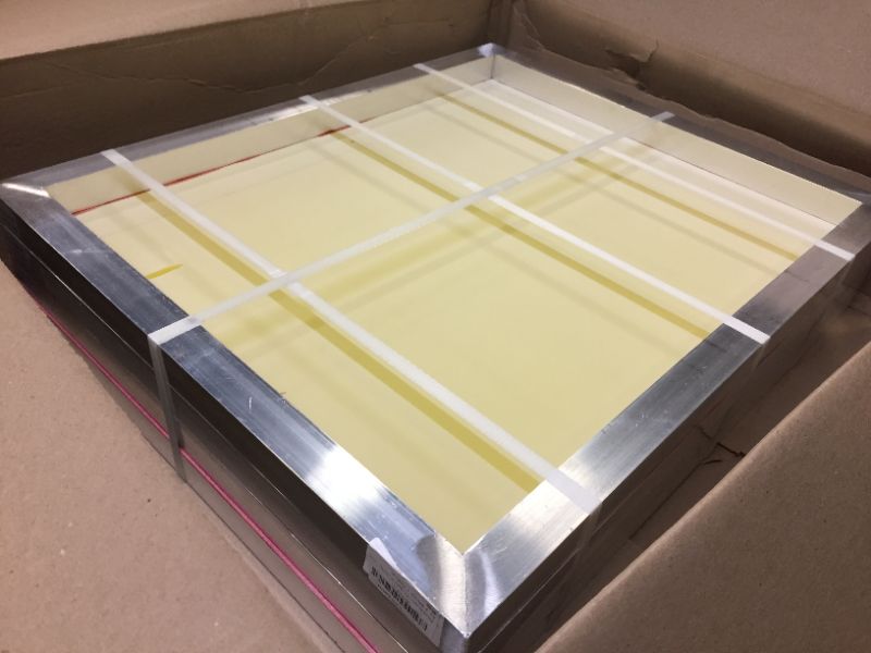Photo 2 of Aluminum Screen Printing Screens, 20 x 24 Inch Pre-Stretched Silk Screen Frames, Dry Sift Screen Set of 4, Polyester mesh Screen, 60 90 110 200 Mesh, Micron Equiv 250 165 149 75 20 × 24"