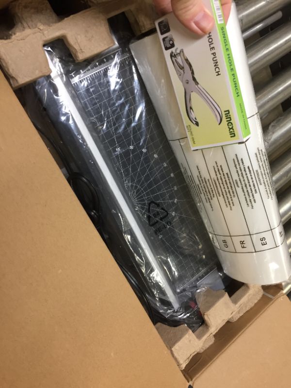Photo 1 of Laminator, Laminator Machine for A3/A4/A6, UALAU 7 in 1 Thermal Laminator with 20 Pouches, Paper Trimmer, Corner Rounder, Photo Frame, 13 Inches Laminating Machine for Home/School/Office Use Black
