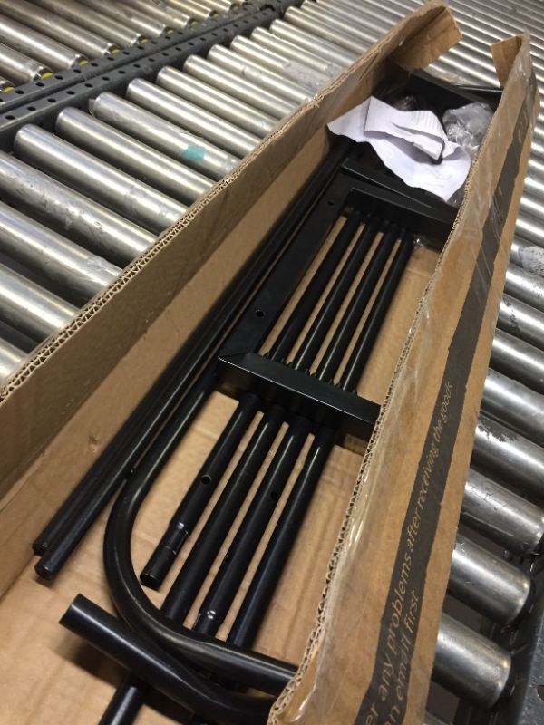 Photo 1 of JOISCOPE Double Rods Portable Garment Rack for Hanging clothes, Space Saving Clothing Rack, Freestanding Hanger with Bottom Shelf and 4 Hooks, Heavy Duty Clothes Rack for Bedroom, 41inch, Black A-Black