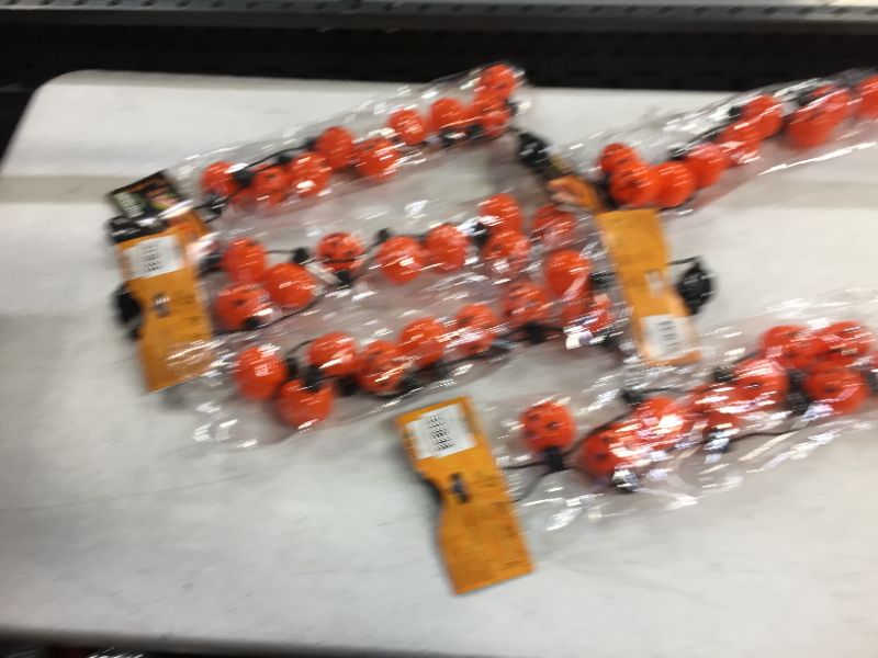 Photo 2 of 5 pack Supreme Party Favors Trick Or Treat Halloween Light Up Led Pumpkin Necklaces
