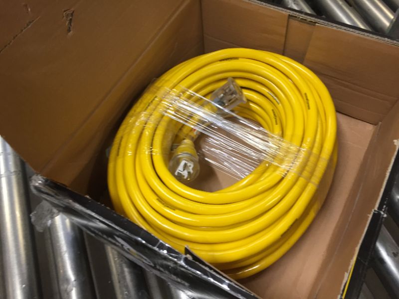 Photo 2 of 2992 10/3 SJTW 100-Foot Extra Heavy-Duty Premium Contractor Extension Cord with Lighted End, 125V/20A/2500W 100 ft