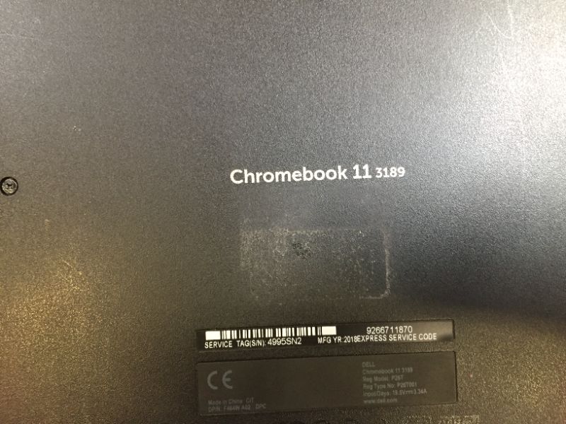 Photo 3 of Dell Chromebook 11 3189 11.6" Intel Celeron 1.60 GHz 4GB 16GB Chrome OS Touch (Renewed)