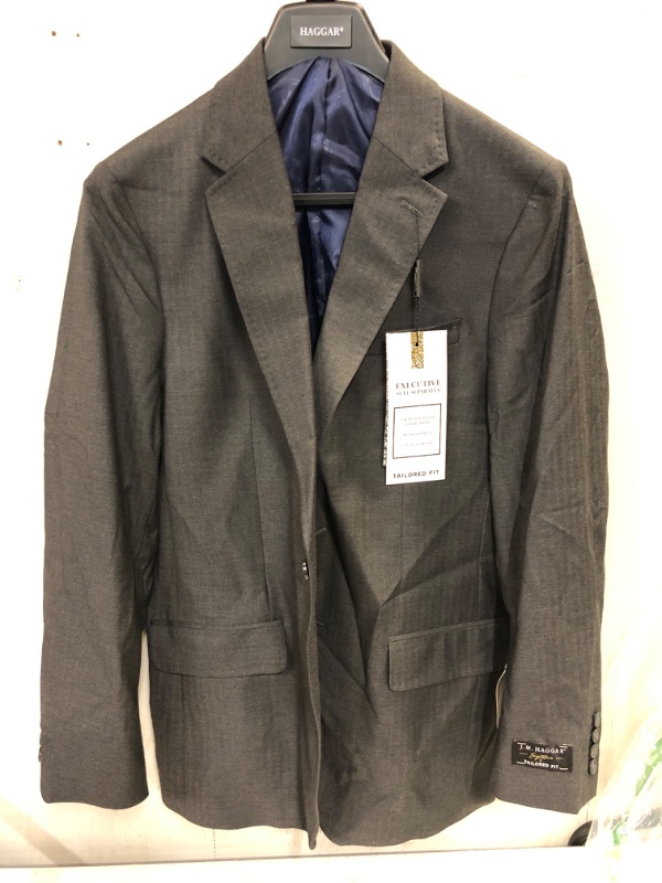 Photo 2 of 42 REGULAR//J.M. Haggar Men's Premium Stretch Tailored Fit Suit Separate Coat 42 Dark Heather Grey