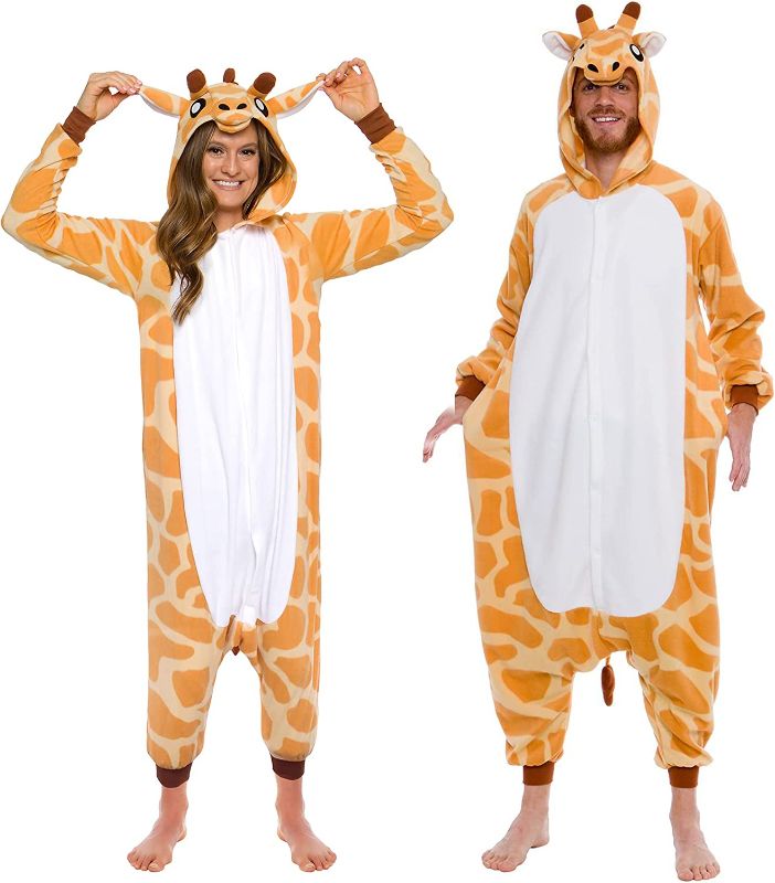 Photo 1 of Adult Onesie Halloween Costume - Animal and Sea Creature - Plush One Piece Cosplay Suit for Adults, Women and Men FUNZIEZ!-SIZE XS
