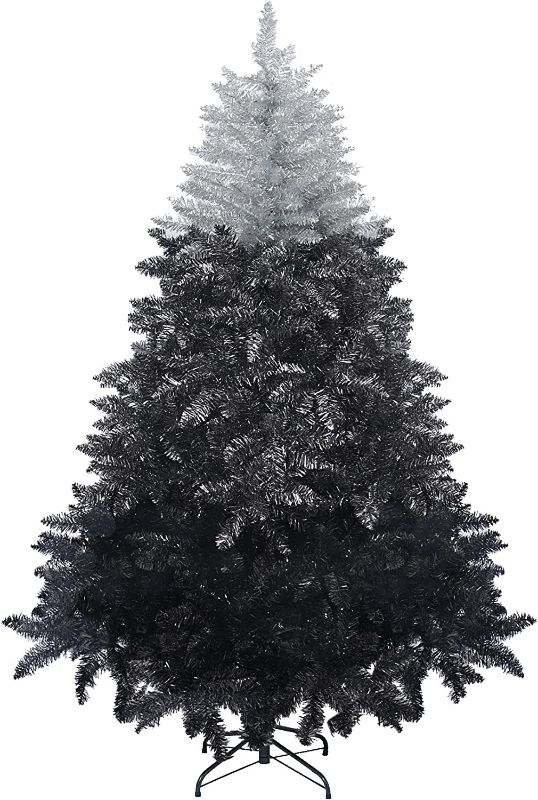 Photo 1 of Artificial Christmas Trees,Black Gradient Spruce Tree for Home, Office, Apartment, Party Decoration ,Unlit 6 FT
