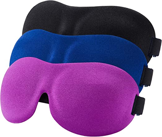 Photo 1 of YIVIEW Sleep Mask Pack of 3, Upgrade 100% Light Blocking 3D Eye Masks for Sleeping, Ultra-Thin Sides for Side Sleeper, Blindfold for Men Women