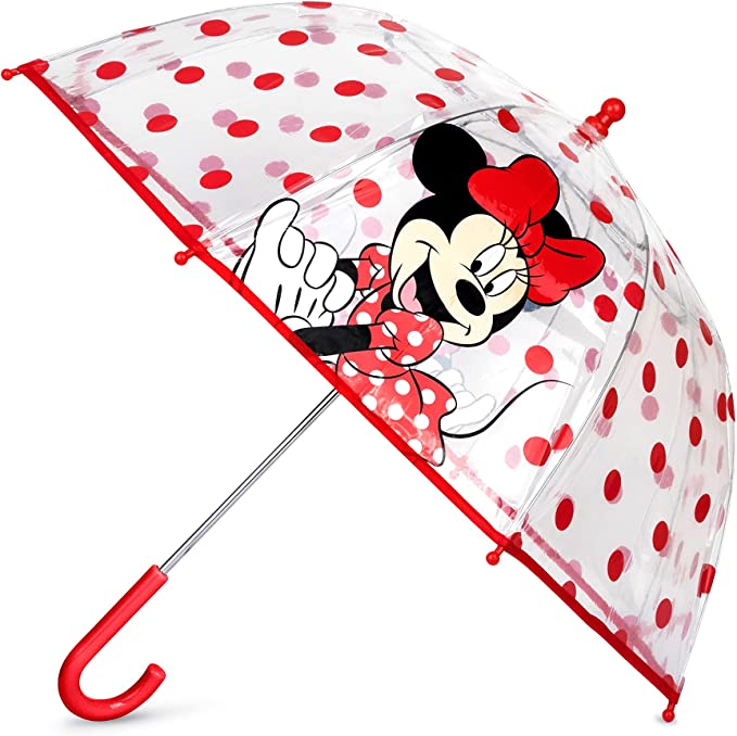 Photo 1 of ABG Accessories, Minnie Mouse, Frozen, Encanto and Paw Patrol Kids Clear Umbrella for Girls Rain Wear Ages 3-10