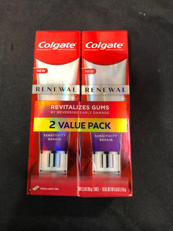 Photo 2 of (2 Pack) Colgate Renewal Gum Toothpaste Sensitivity Repair Fresh Mint Gel 3 Oz
