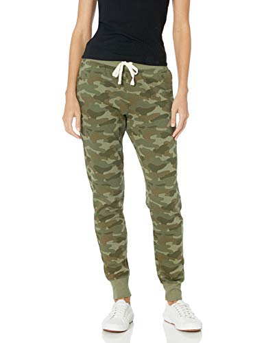 Photo 1 of Amazon Essentials Women's French Terry Fleece Jogger Sweatpant (Available in Plus Size), Green, Camo, Small
