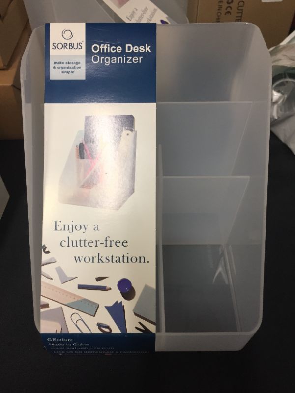 Photo 2 of Desktop Organizer Caddy (Transparent)
