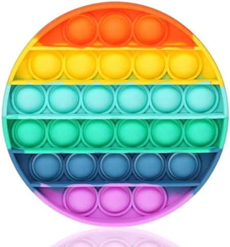 Photo 1 of Fidget Toy with Popping Sound Rainbow Square Push Bubble PACK OF 5