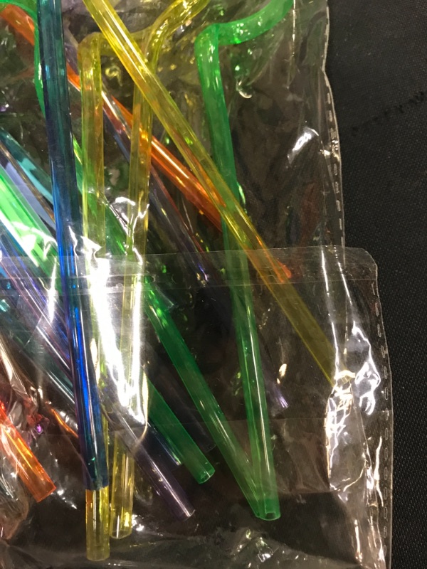 Photo 3 of 24Pack Hotwheels Reusable Party Favors Straws for Birthday Party Supplies, Cartoon Themed Plastic Rainbow Drinking Straws with 2 PCS Straws Cleaning Brush Style Bb ** FACTORY SEALED 