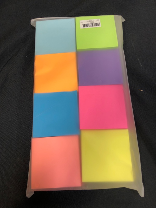Photo 2 of 48 Pack Sticky Notes - Post it Notes 3x3 Inch Bright Colors, Super Self-Stick Note Pads for Office Supplies, Home, Notebook, School