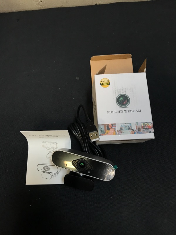 Photo 1 of Webcam with Microphone,HP 1080P Webcam with Auto Light Correction for Desktop Laptop Computer,USB Plug and Play,Pro Streaming Webcam for Recording, Calling, Conferencing, Gaming,W10 ** MINOR SCRATCH 
