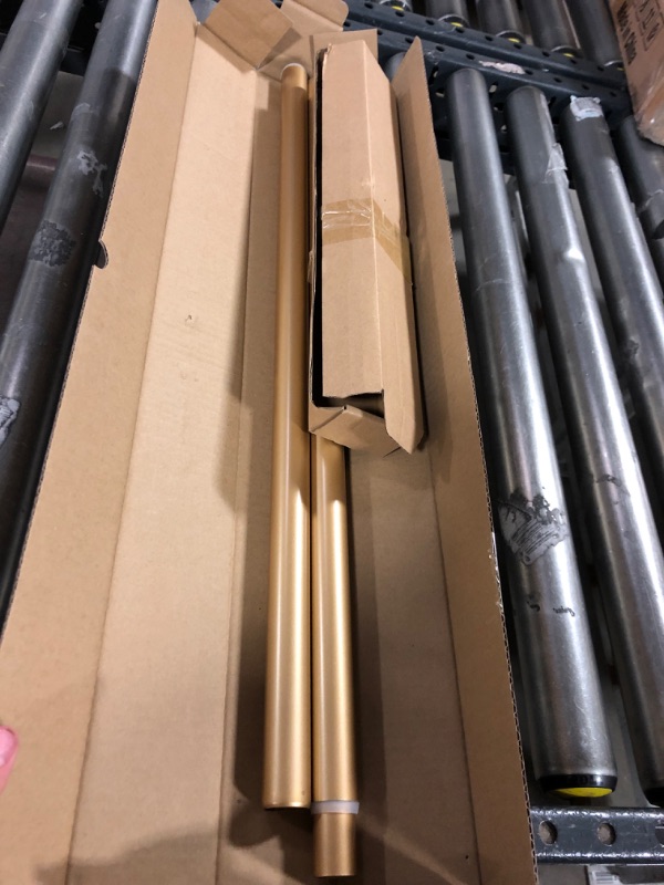 Photo 2 of 2 Pack Gold Curtain Rods for Windows 28 to 48 Inch(2.3-4ft),1 Inch Diameter Heavy Duty Curtain Rods,Cylindrical End Cap Curtain Rod,Modern Adjustable Drapery Rods,Window Curtains Rod 28-48",Gold 28-48"&2 pack Gold