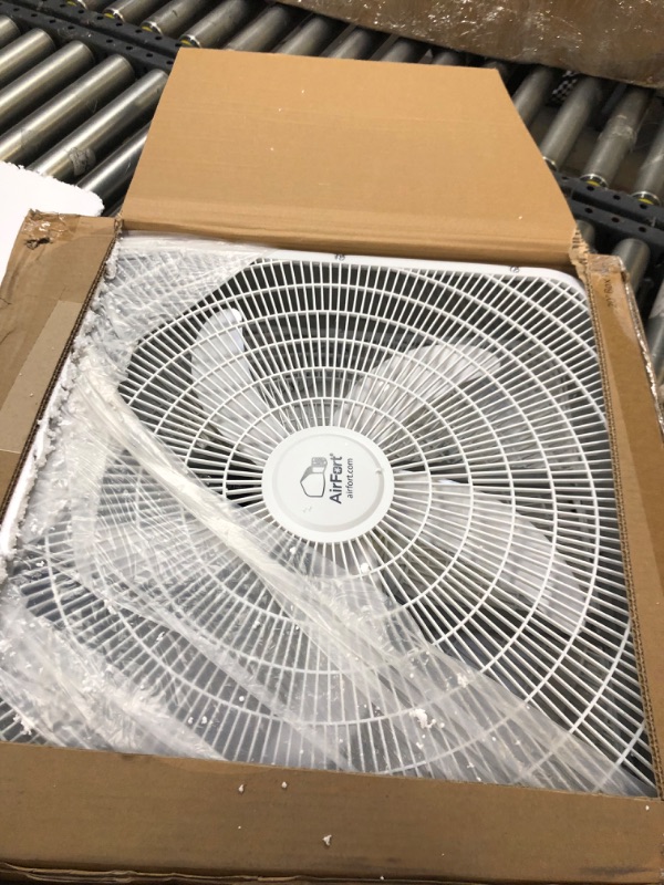 Photo 2 of AIR FORT 20" Inch Glow In The Dark Box Fan - 3 Settings, Carry Handle, 90 inch cord