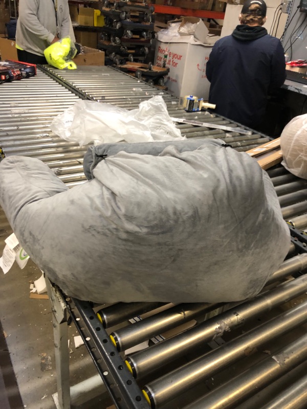 Photo 1 of Milliard Extra Large Reading Pillow with Shredded Memory Foam, Wedge Back Rest Pillow for Sitting in Bed with Removable Cover –24x18 inches (Velour Grey)