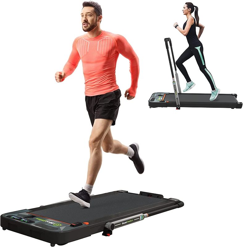 Photo 1 of Real Relax 2 in 1 Under Desk Treadmill, 2.5HP Electric Folding Treadmill with Bluetooth Speaker and Remote Control for Home & Office Use
