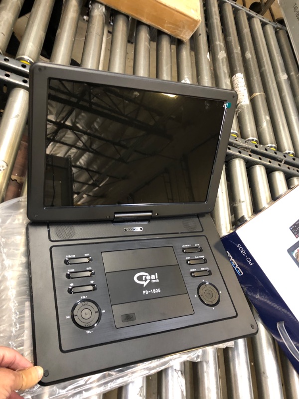 Photo 2 of PJGCWB 17.9" Portable DVD Player with 15.6" Large HD Screen,High Volume Speaker,with Extra Carrying Bag,Black……---missing control and all the cords ---unable to test missing power cords 