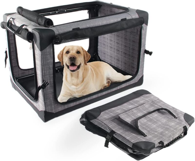Photo 1 of All For Paws Dog Crate Quick Portable Folding Soft Crate 4 Door Dog Carrier Dog Crates & Kennels for Indoor and Outdoor Use
