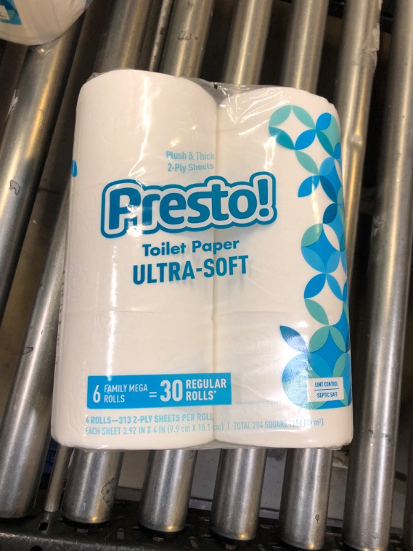 Photo 2 of Amazon Brand - Presto! 6 rolls  Toilet Paper