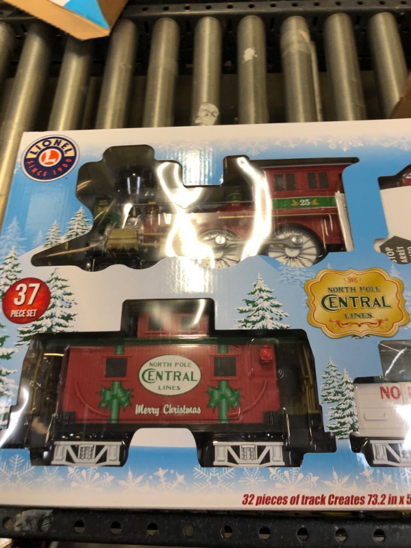 Photo 3 of Lionel North Pole Central Ready-to-Play Freight Set, Battery-powered Model Train Set with Remote Multi, 50 x 73" 50 x 73 in