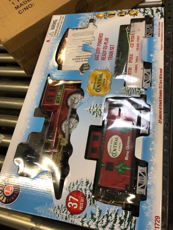 Photo 2 of Lionel North Pole Central Ready-to-Play Freight Set, Battery-powered Model Train Set with Remote Multi, 50 x 73" 50 x 73 in