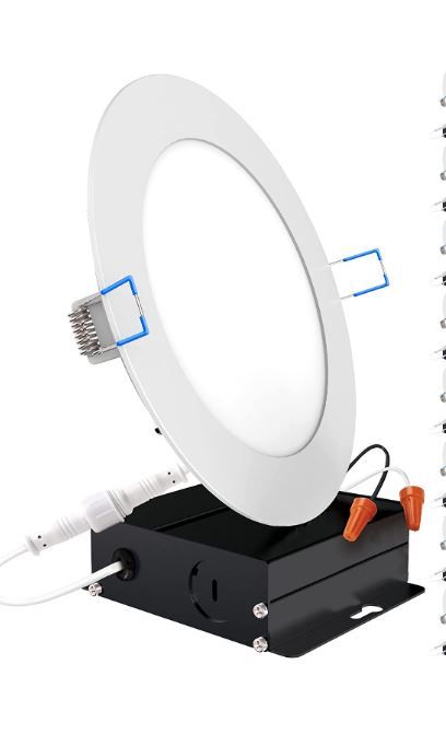 Photo 2 of Sunco 2 Pack 6 Inch Slim Ultra-Thin Recessed LED 14w 850 Lumens Baffle Trim Lite