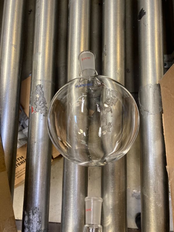 Photo 2 of 500mL Round Bottom Receiving Flask - 1 neck 24/40 AND 1L Round Bottom Receiving Flask - 2 neck 24/40 1000ML


