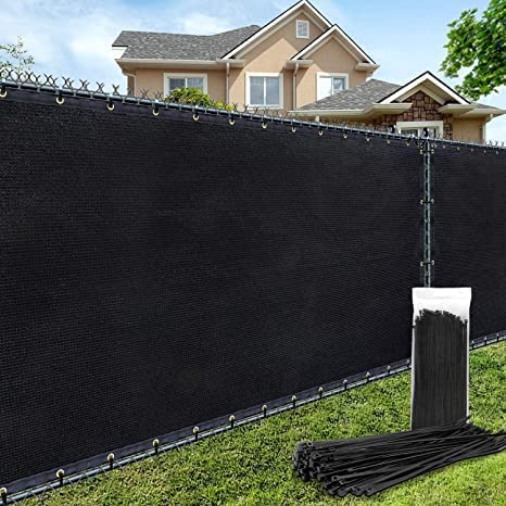 Photo 1 of AofeiGa 180GSM 5ft x 50ft Fence Privacy Screen Heavy Duty Mesh Fence Cover Garden Wall Backyard Black
