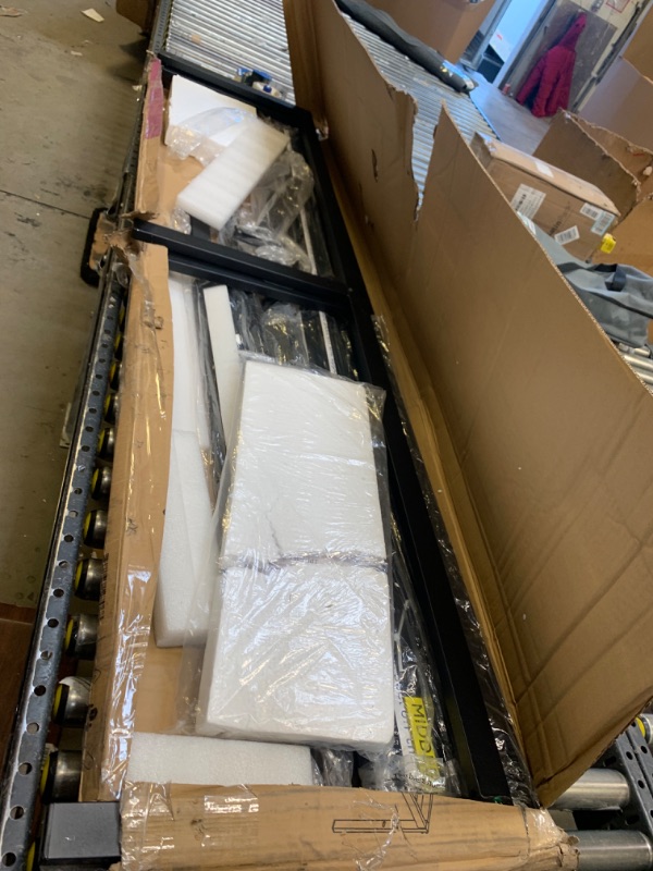 Photo 3 of Best Price -Mattress 18 Inch Metal Platform Bed, Heavy Duty Steel Slats, No Box Spring Needed, Easy Assembly, Black, King King 18 Inch Black --- Box Packaging Damaged, Moderate Use, Scratches and Scuffs on Item as Shown in Pictures, Missing Parts, Selling