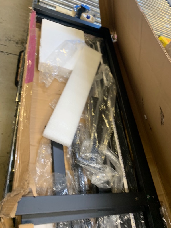 Photo 4 of Best Price -Mattress 18 Inch Metal Platform Bed, Heavy Duty Steel Slats, No Box Spring Needed, Easy Assembly, Black, King King 18 Inch Black --- Box Packaging Damaged, Moderate Use, Scratches and Scuffs on Item as Shown in Pictures, Missing Parts, Selling
