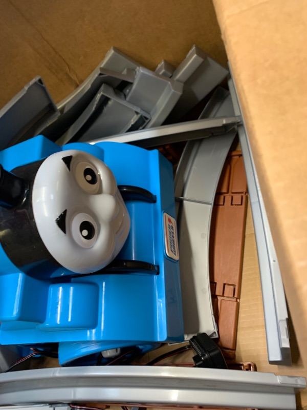 Photo 8 of Fisher-Price Power Wheels Thomas And Friends Thomas With Track --- Box Packaging Damaged, Moderate Use, Scratches and Scuffs on Item, Missing Some Parts
