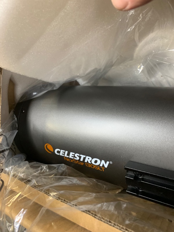 Photo 23 of Celestron - NexStar 130SLT Computerized Telescope - Compact and Portable - Newtonian Reflector Optical Design - SkyAlign Technology - Computerized Hand Control - 130mm Aperture 130 SLT Newtonian Single --- Box Packaging Damaged, Minor Use, Missing Parts
