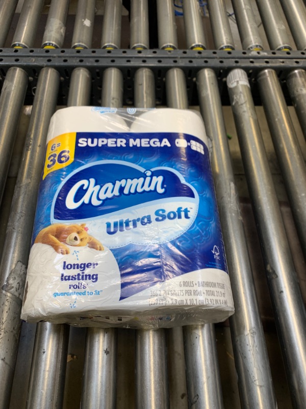 Photo 1 of Charmin Ultra Soft Toilet Paper, 6 Super Mega Rolls