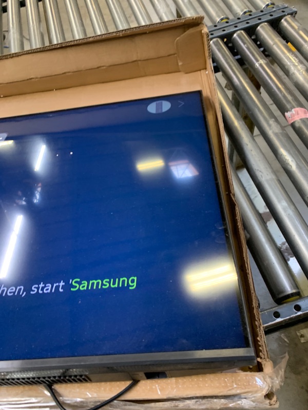 Photo 1 of SAMSUNG 50-Inch Class Crystal 4K UHD AU8000 Series HDR, 3 HDMI Ports, Motion Xcelerator, Tap View, PC on TV, Q Symphony, Smart TV with Alexa Built-In (UN50AU8000FXZA, 2021 Model) --- Box Packaging Damaged, Moderate Use, Scratches and Scuffs on Plastic, No