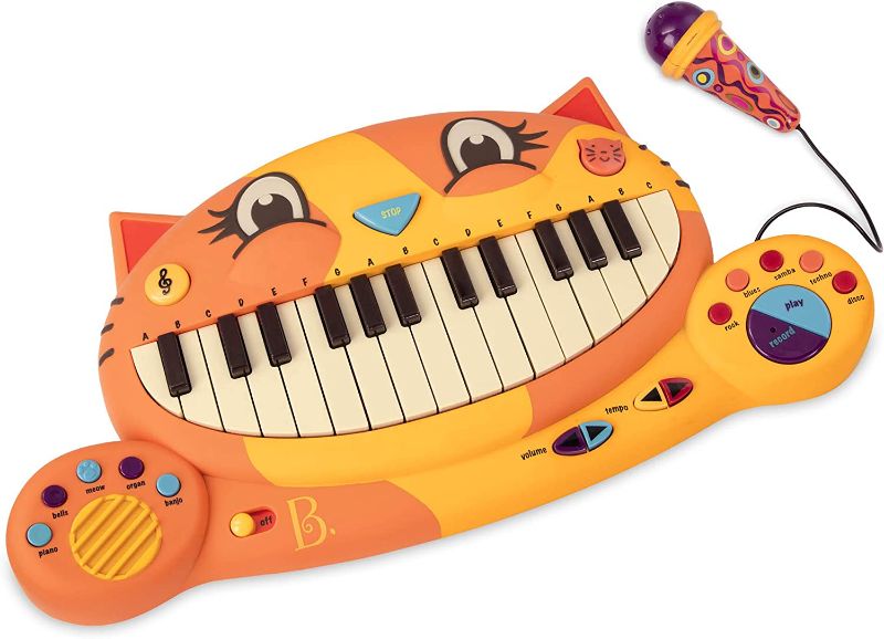 Photo 1 of B. toys – Meowsic Toy Piano – Children’S Keyboard Cat Piano with Toy Microphone For Kids 2 years +
