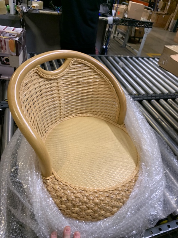 Photo 1 of 21" Tall Woven Natural Color Seat --- Box Packaging Damaged, Minor Use
