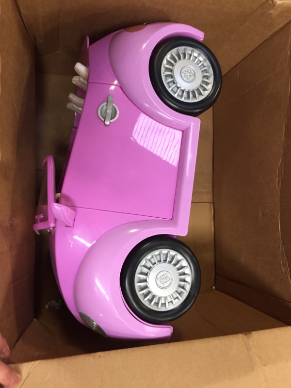 Photo 4 of Glitter Girls – Purple Convertible Car Rolling Wheels, Opening Doors, Trunk & Interior Storage – Toys, for Ages 3+, Used, Light Scratches 